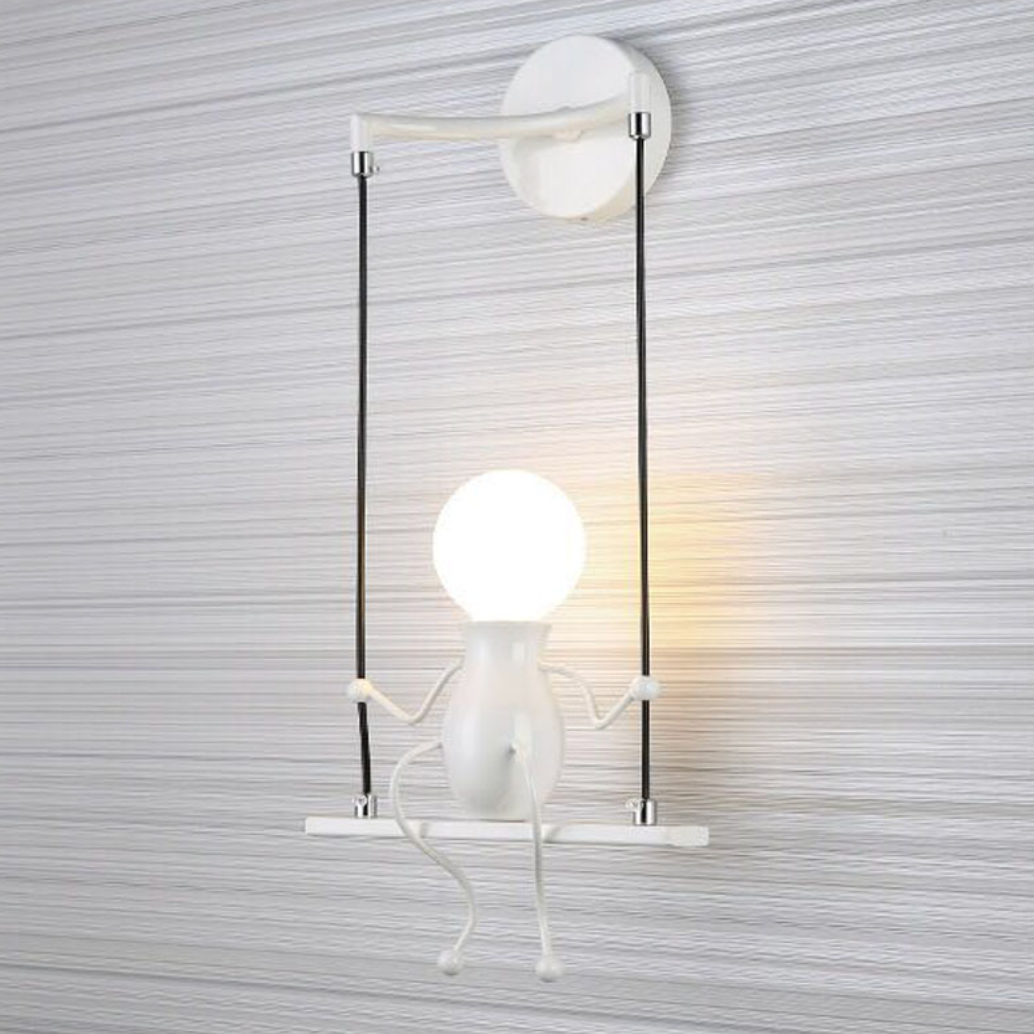 Zyrelia | Contemporary Swinging Figure Metal Wall Light Fixture