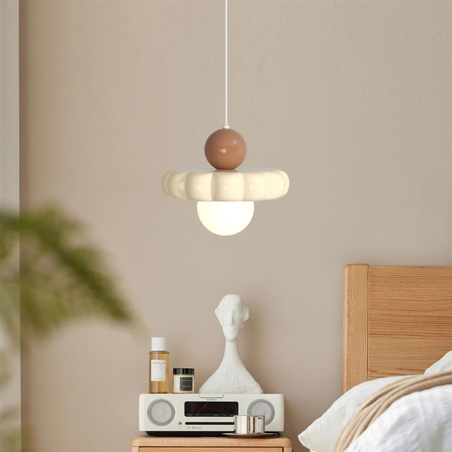 Norda | Nordic Scalloped Dome Floating Globe Pendant Light
