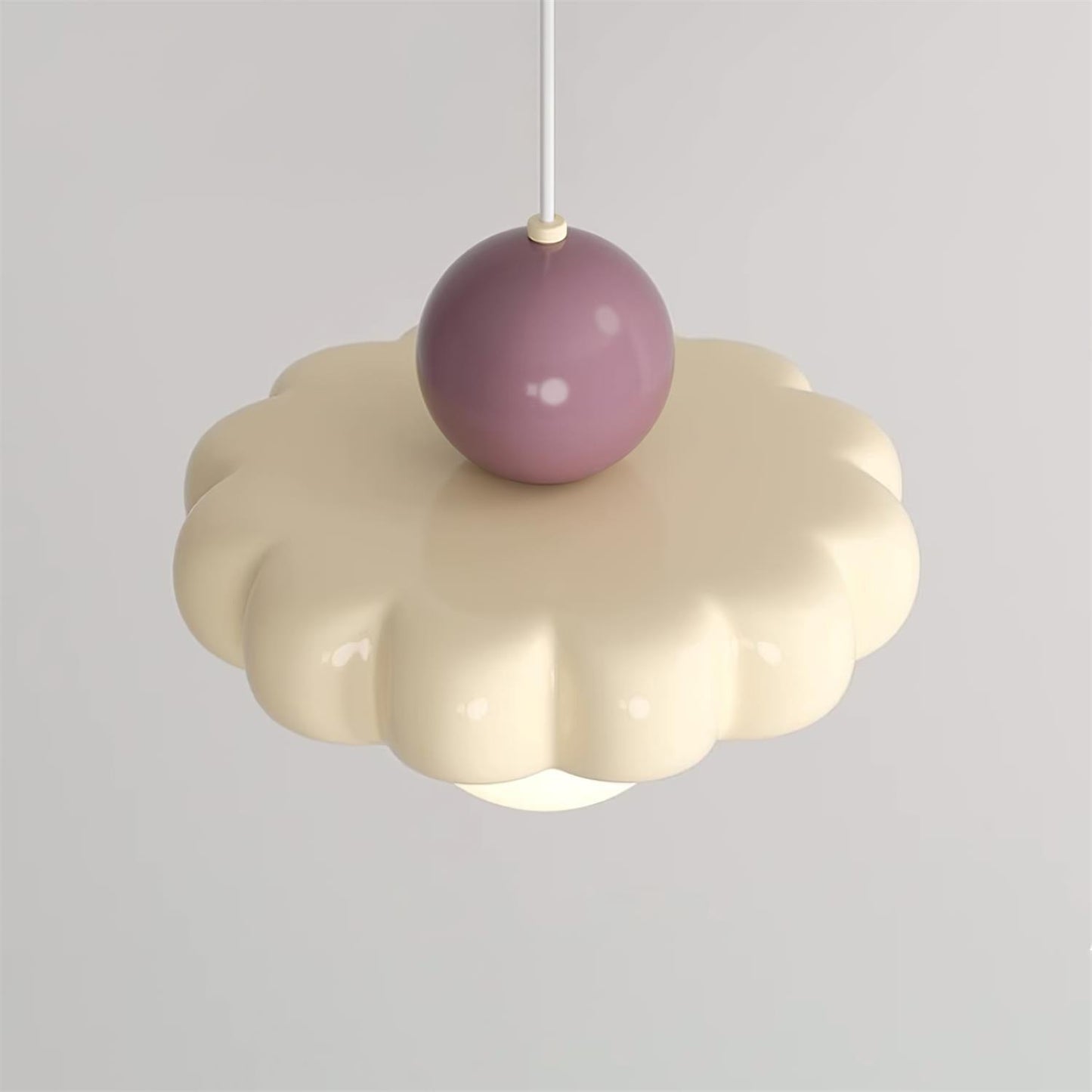 Norda | Nordic Scalloped Dome Floating Globe Pendant Light