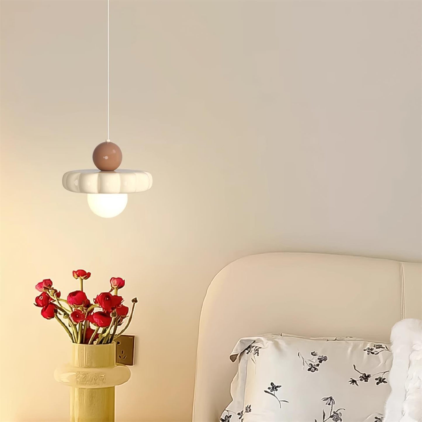 Norda | Nordic Scalloped Dome Floating Globe Pendant Light