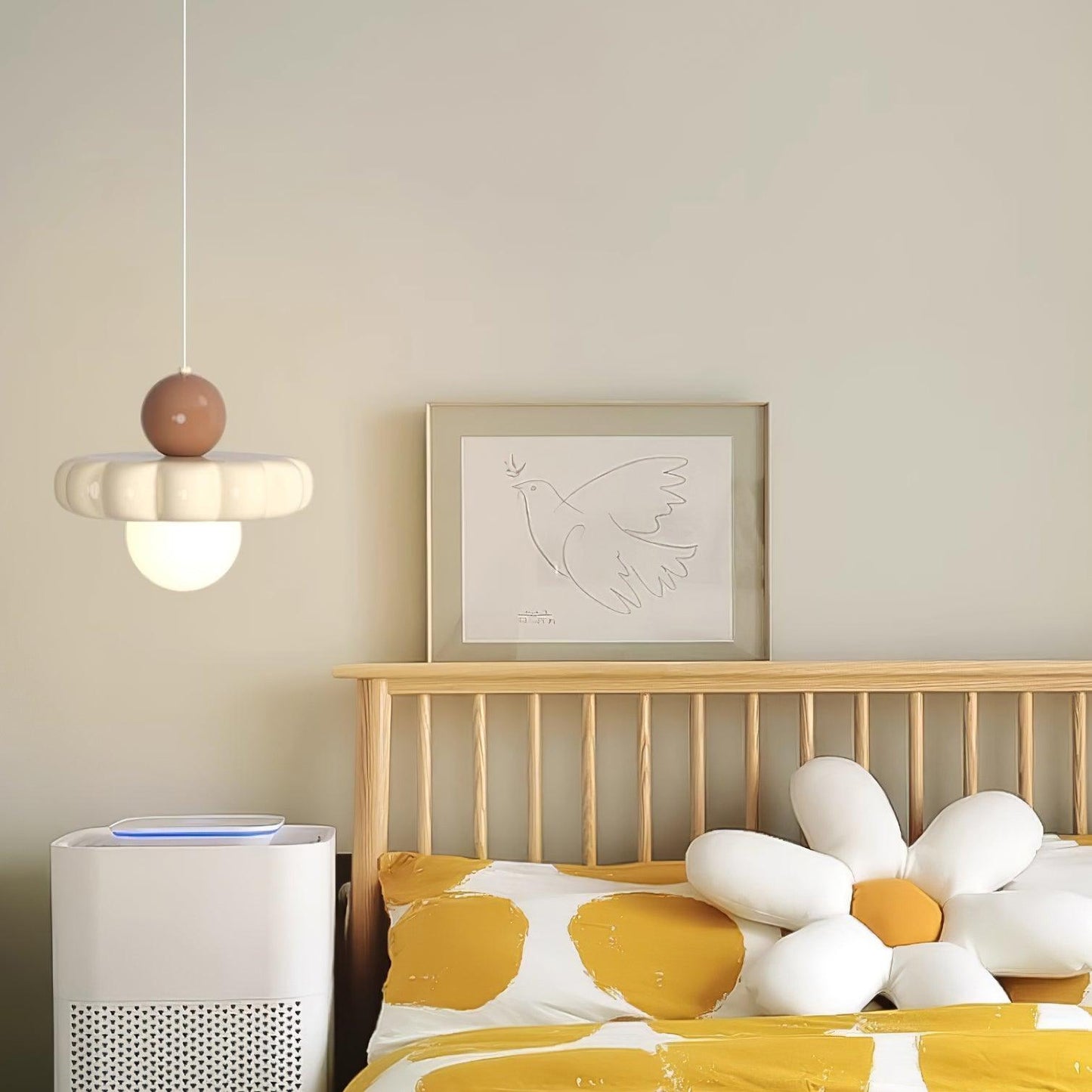 Norda | Nordic Scalloped Dome Floating Globe Pendant Light