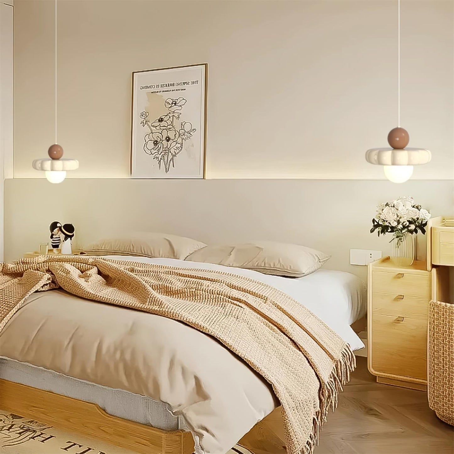 Norda | Nordic Scalloped Dome Floating Globe Pendant Light