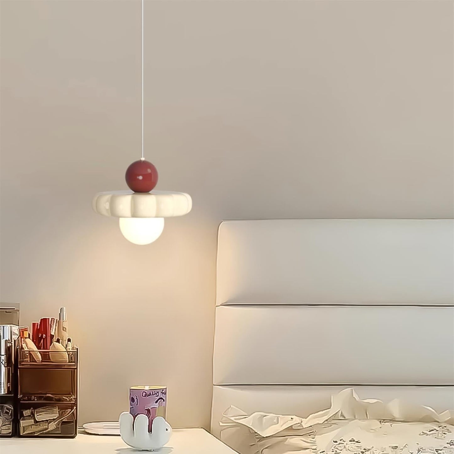 Norda | Nordic Scalloped Dome Floating Globe Pendant Light