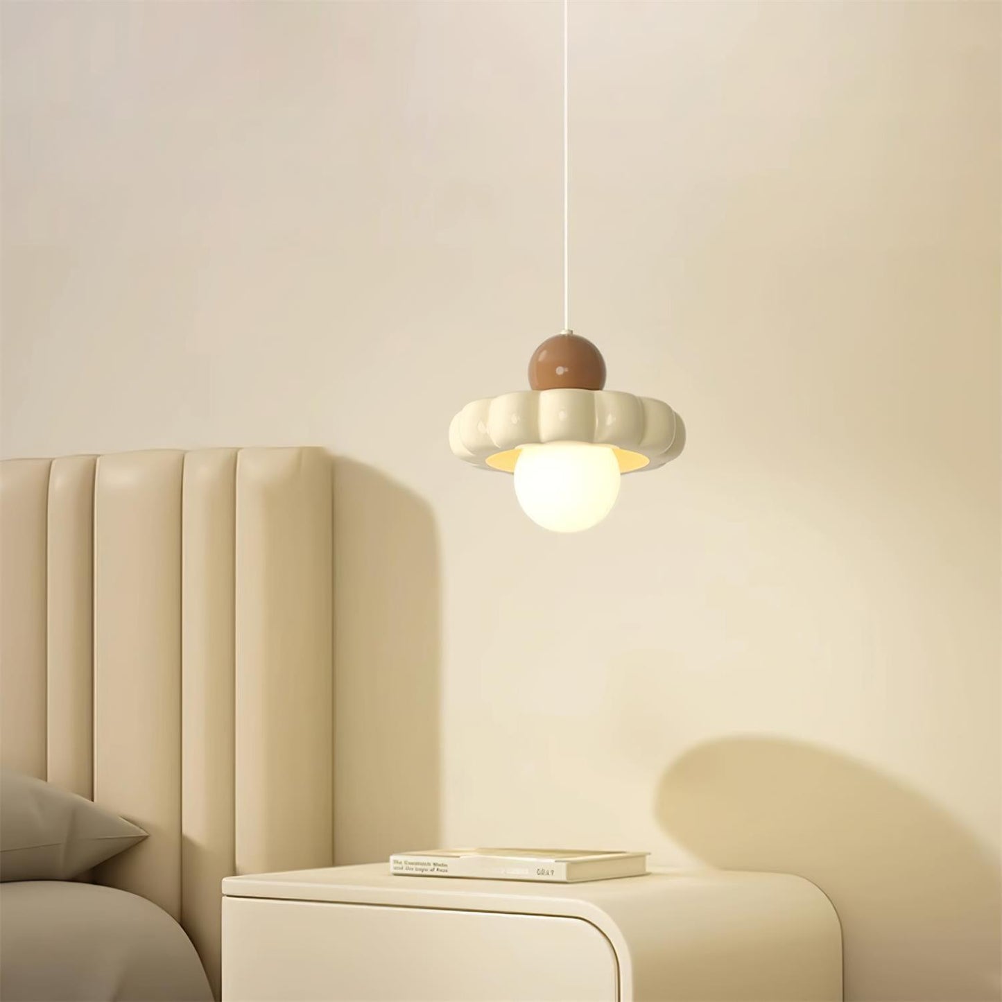 Norda | Nordic Scalloped Dome Floating Globe Pendant Light