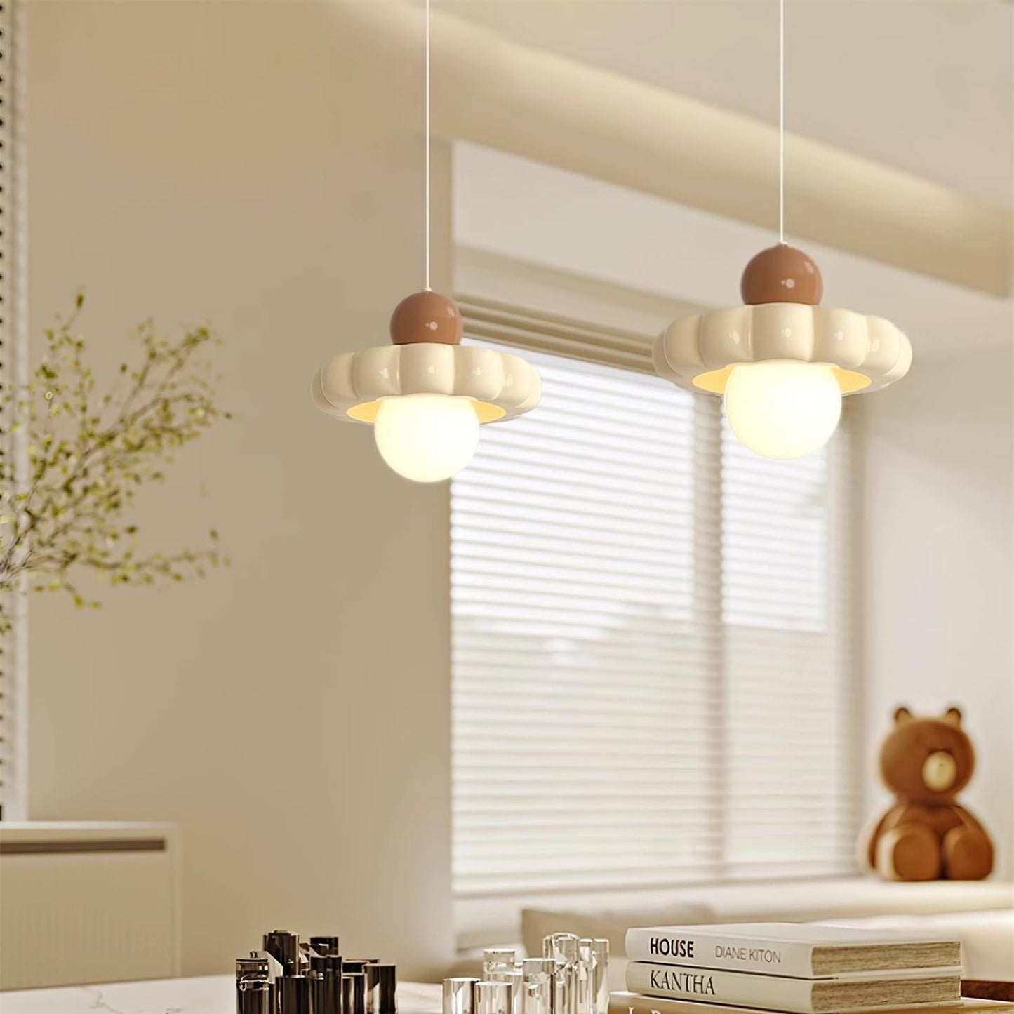 Norda | Nordic Scalloped Dome Floating Globe Pendant Light