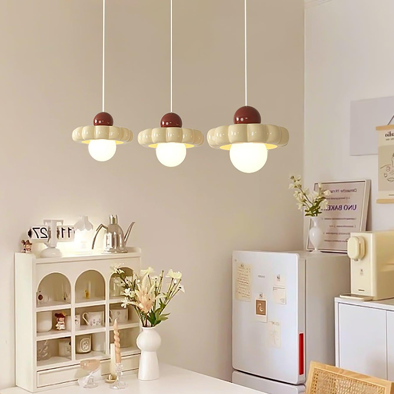 Norda | Nordic Scalloped Dome Floating Globe Pendant Light