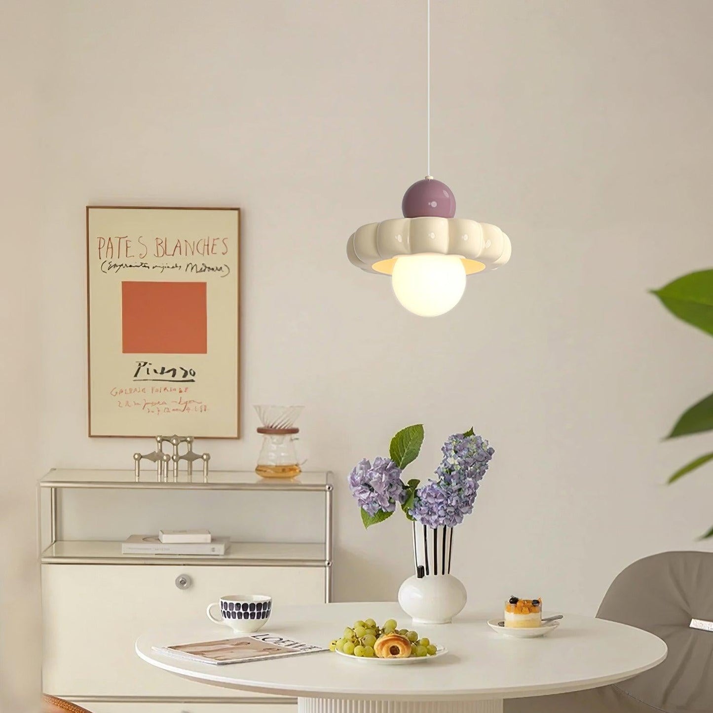 Norda | Nordic Scalloped Dome Floating Globe Pendant Light