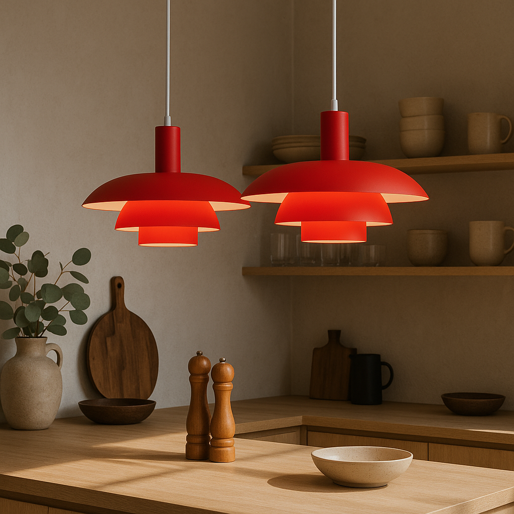 Dania | Minimalist Danish Style Layered Metal Pendant Light