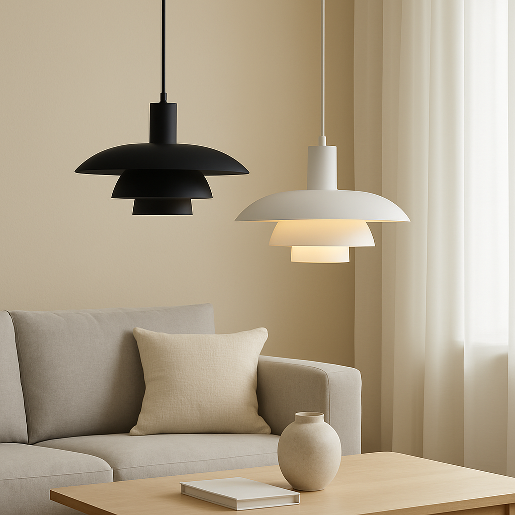 Dania | Minimalist Danish Style Layered Metal Pendant Light