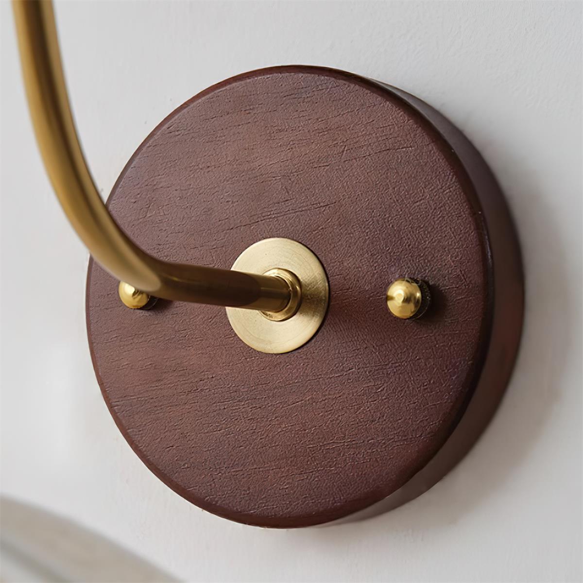 Thalix | Sculptural Floral Petal Wood Fabric Wall Light