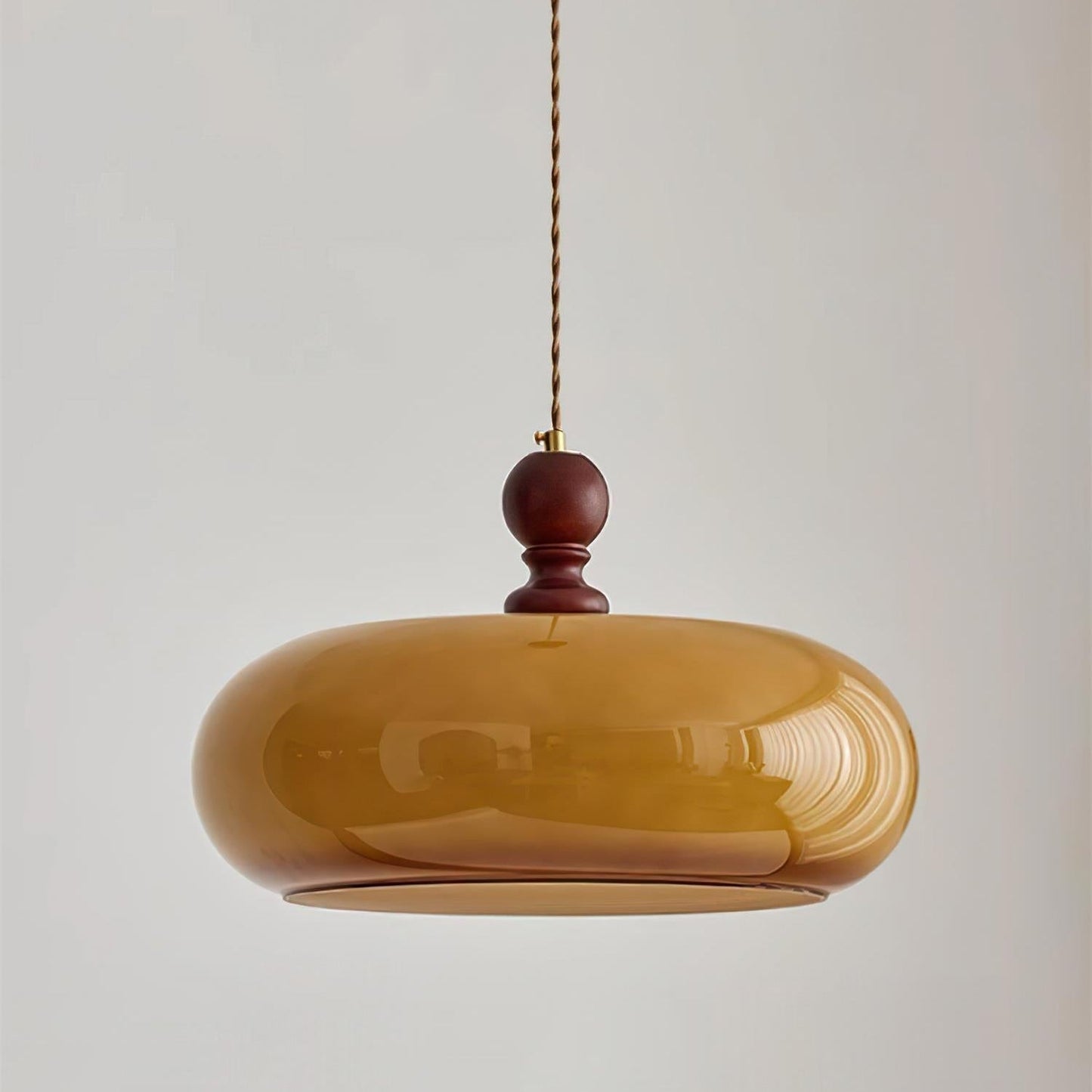Valnord | Nordic Curvaceous Amber Glass Pendant Light
