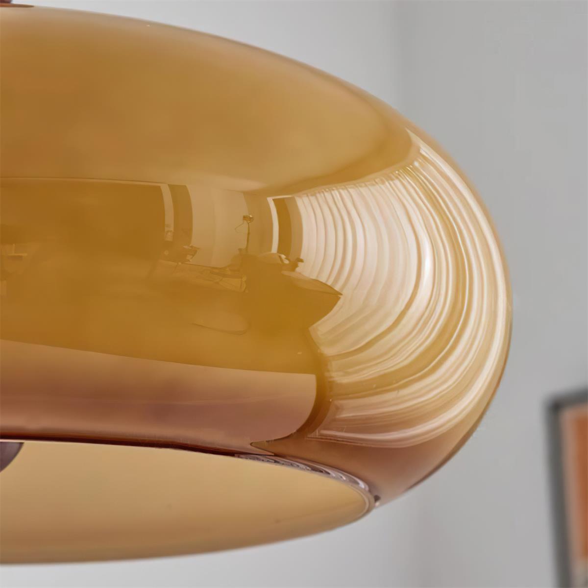 Valnord | Nordic Curvaceous Amber Glass Pendant Light