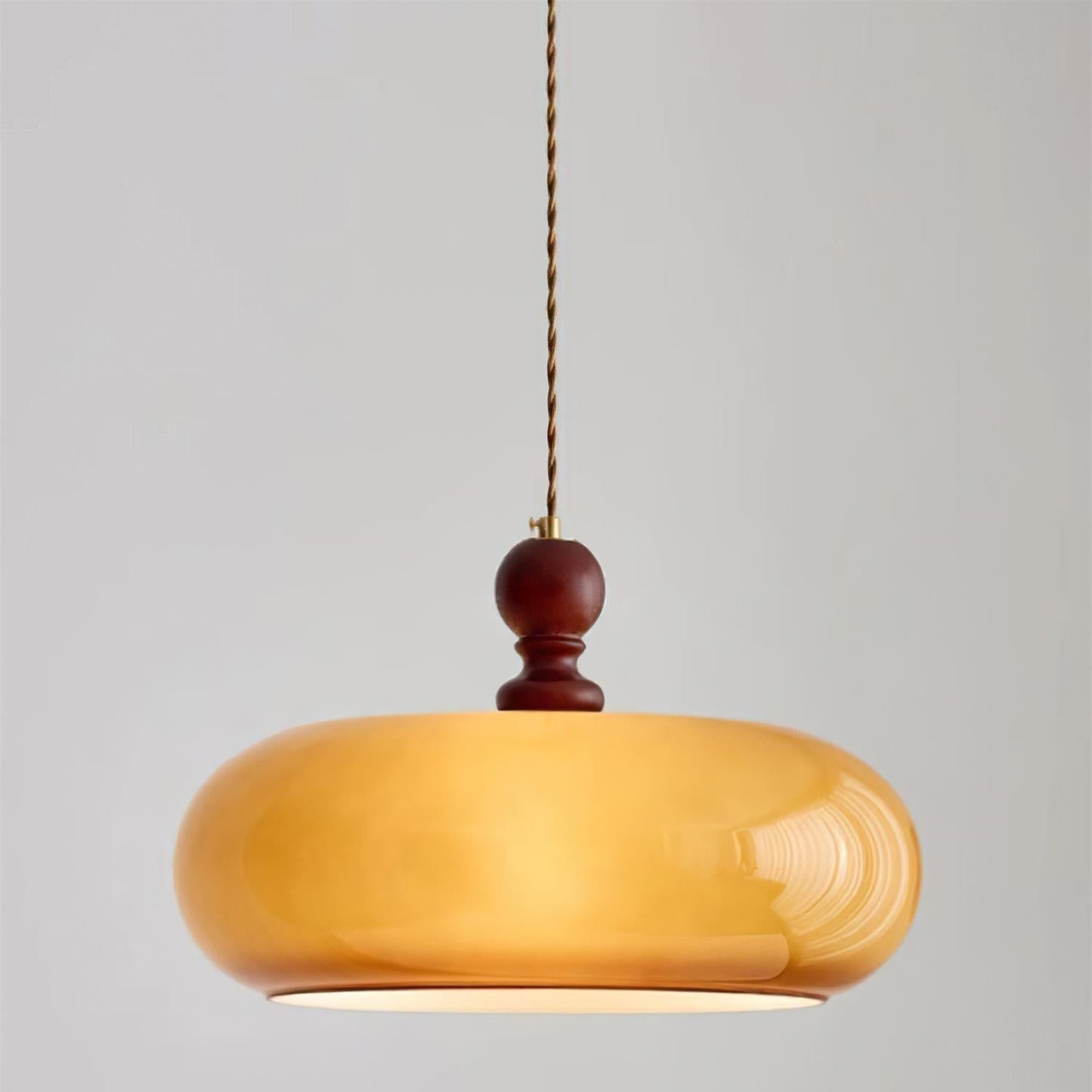 Valnord | Nordic Curvaceous Amber Glass Pendant Light