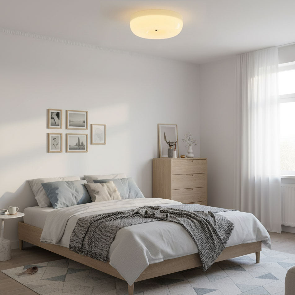 Belvonte | Round Frosted Glass Flush Mount Ceiling Light