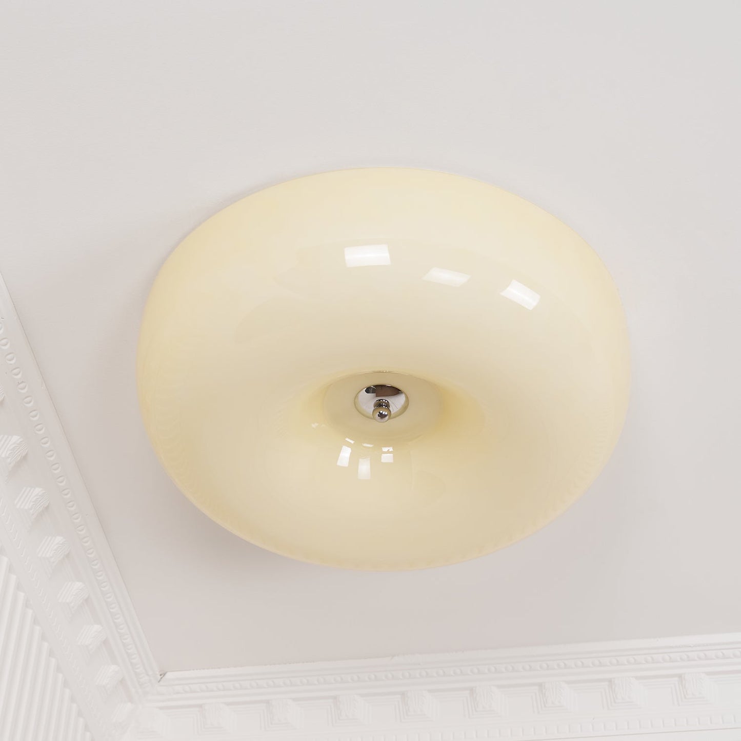 Belvonte | Round Frosted Glass Flush Mount Ceiling Light