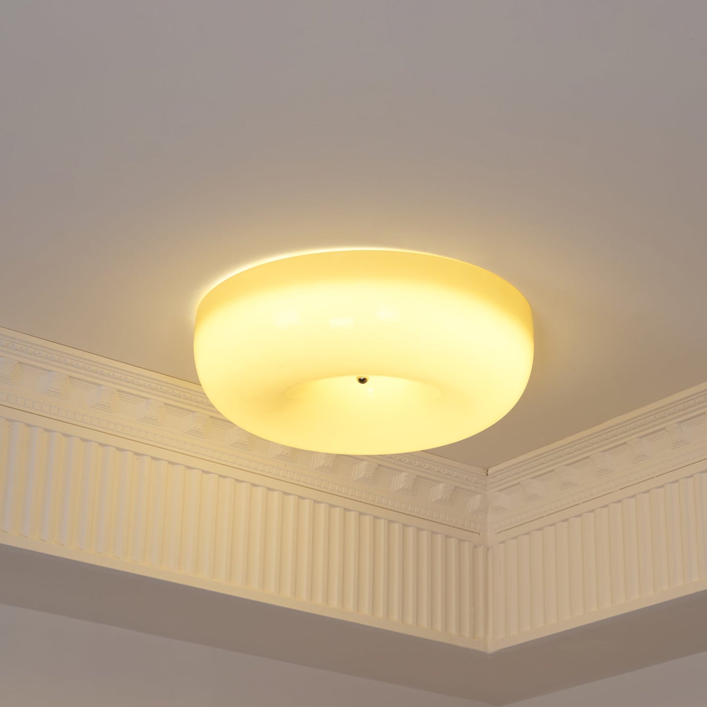 Belvonte | Round Frosted Glass Flush Mount Ceiling Light