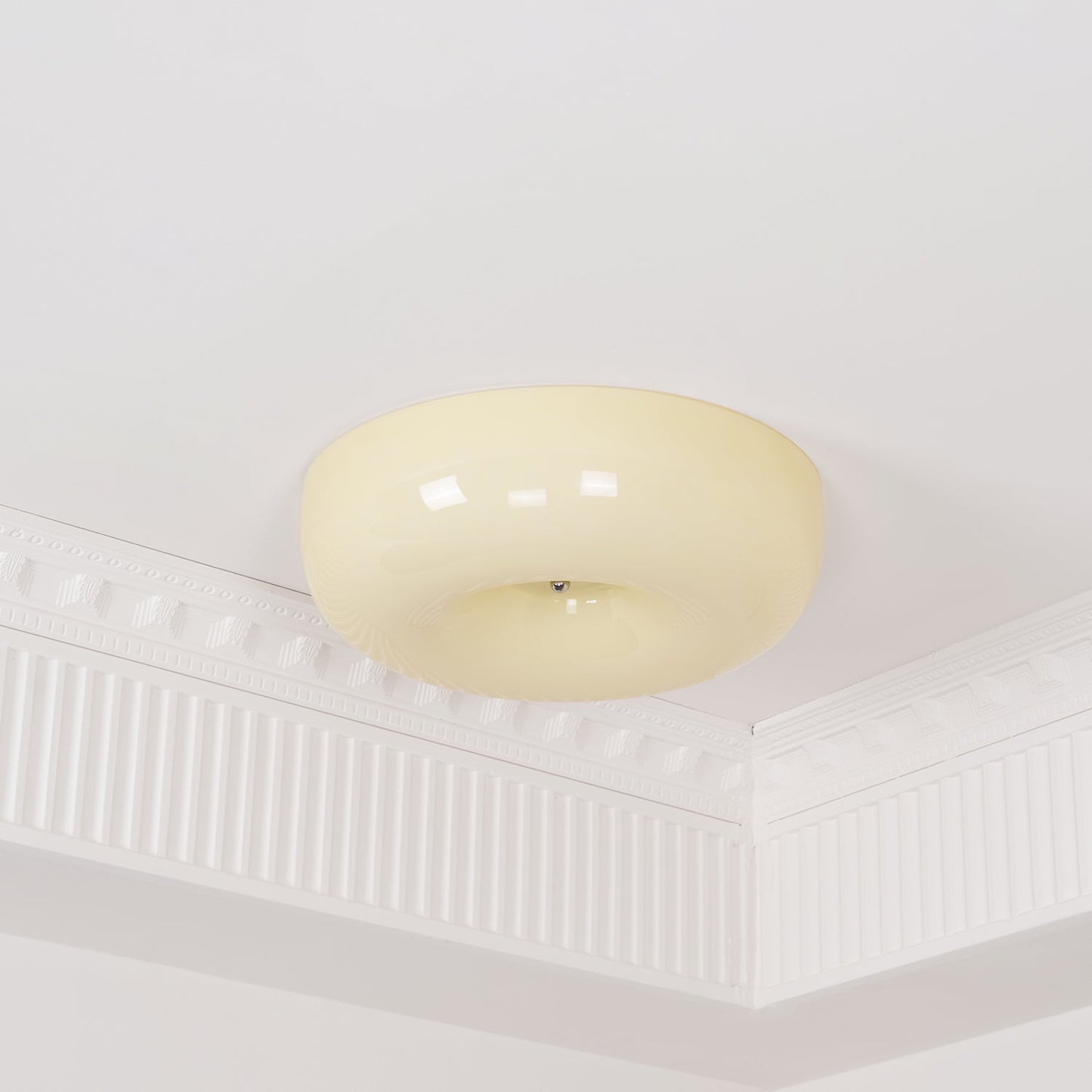 Belvonte | Round Frosted Glass Flush Mount Ceiling Light