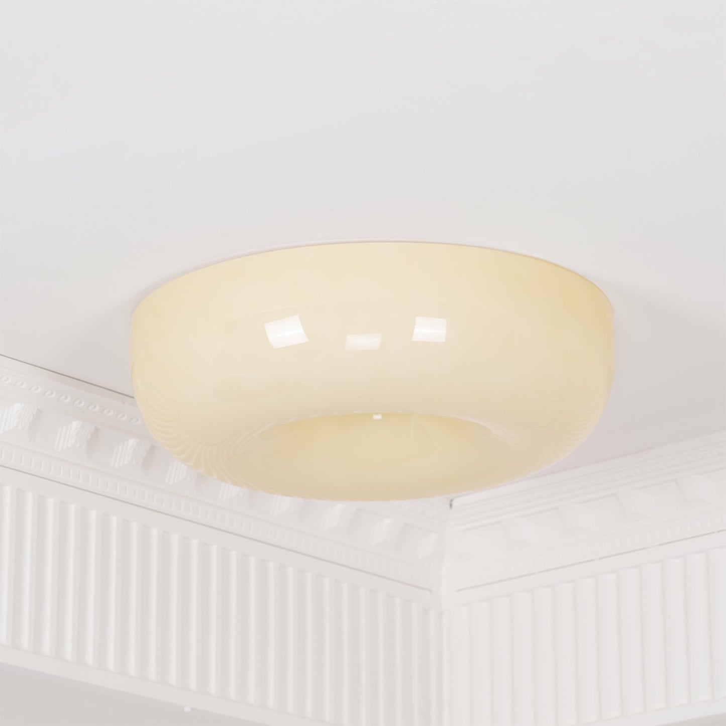 Belvonte | Round Frosted Glass Flush Mount Ceiling Light
