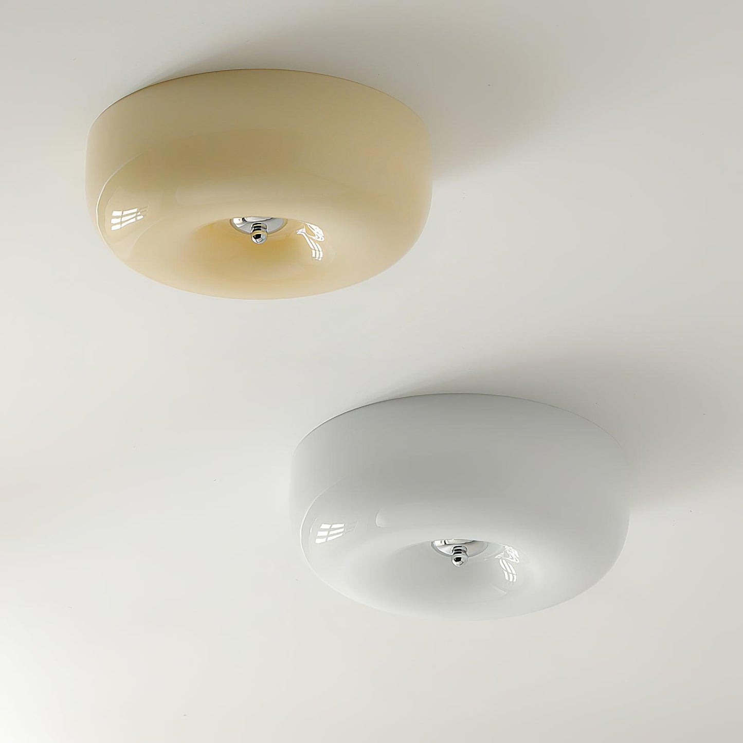 Belvonte | Round Frosted Glass Flush Mount Ceiling Light