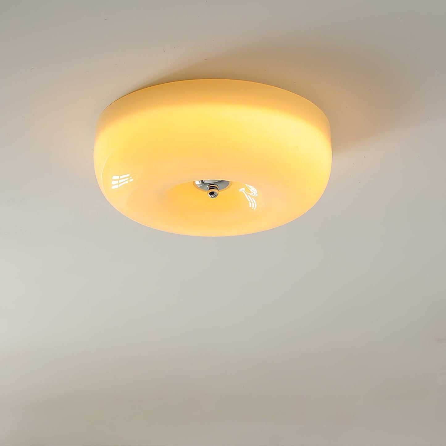 Belvonte | Round Frosted Glass Flush Mount Ceiling Light