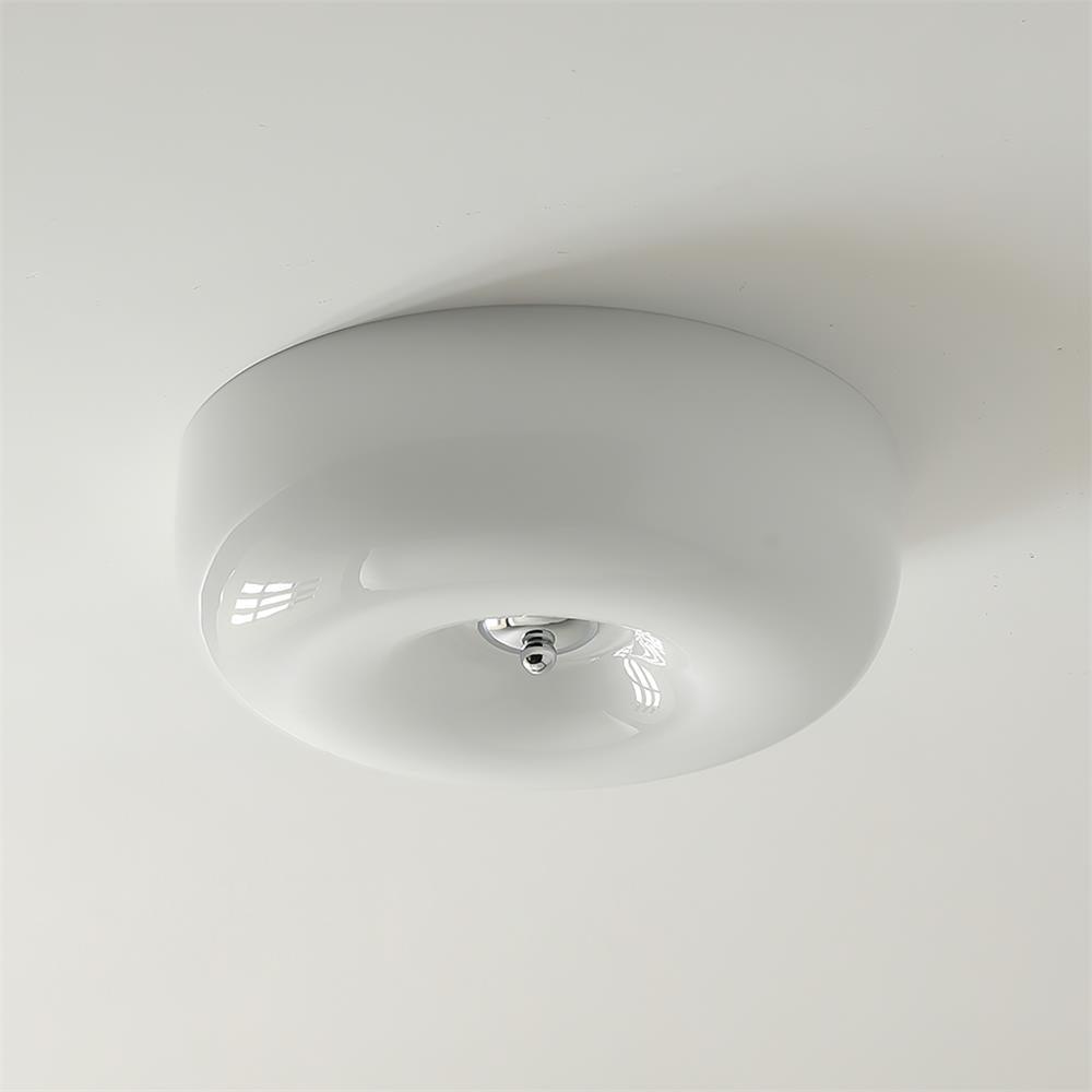 Belvonte | Round Frosted Glass Flush Mount Ceiling Light