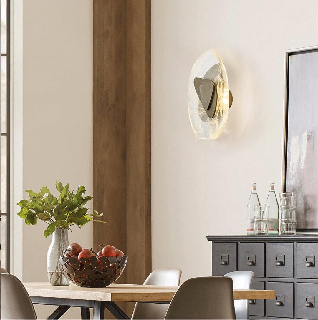 Zoryathen | Translucent Glass Ribbed Sconce Wall Light