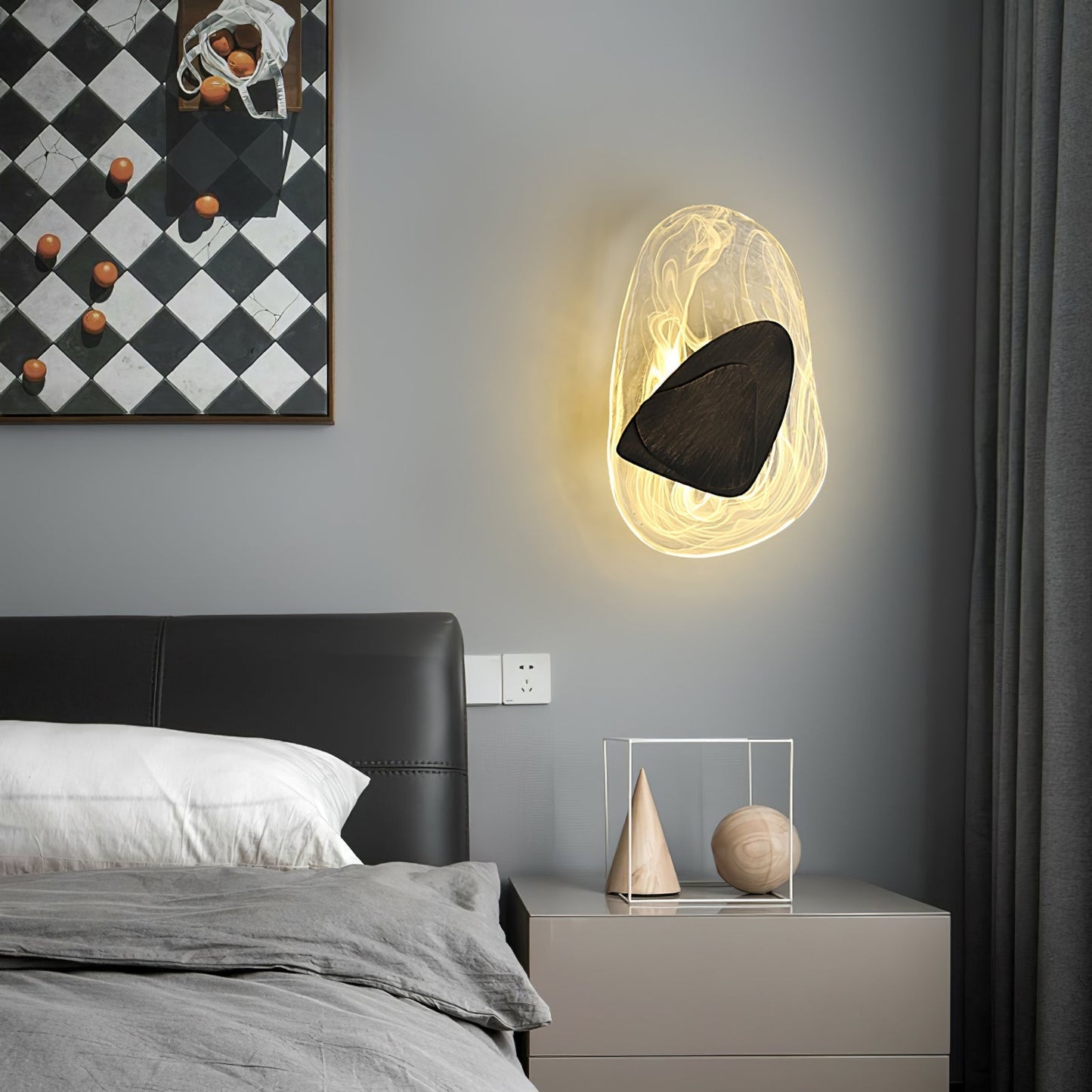 Zoryathen | Translucent Glass Ribbed Sconce Wall Light