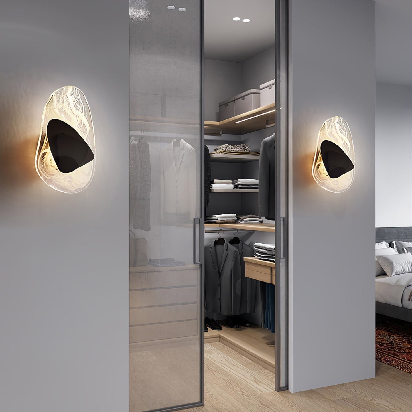Zoryathen | Translucent Glass Ribbed Sconce Wall Light