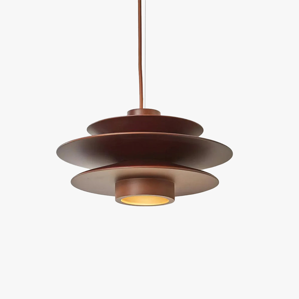 Aerislys | Mid Century Tiered Wood Discs Pendant Light