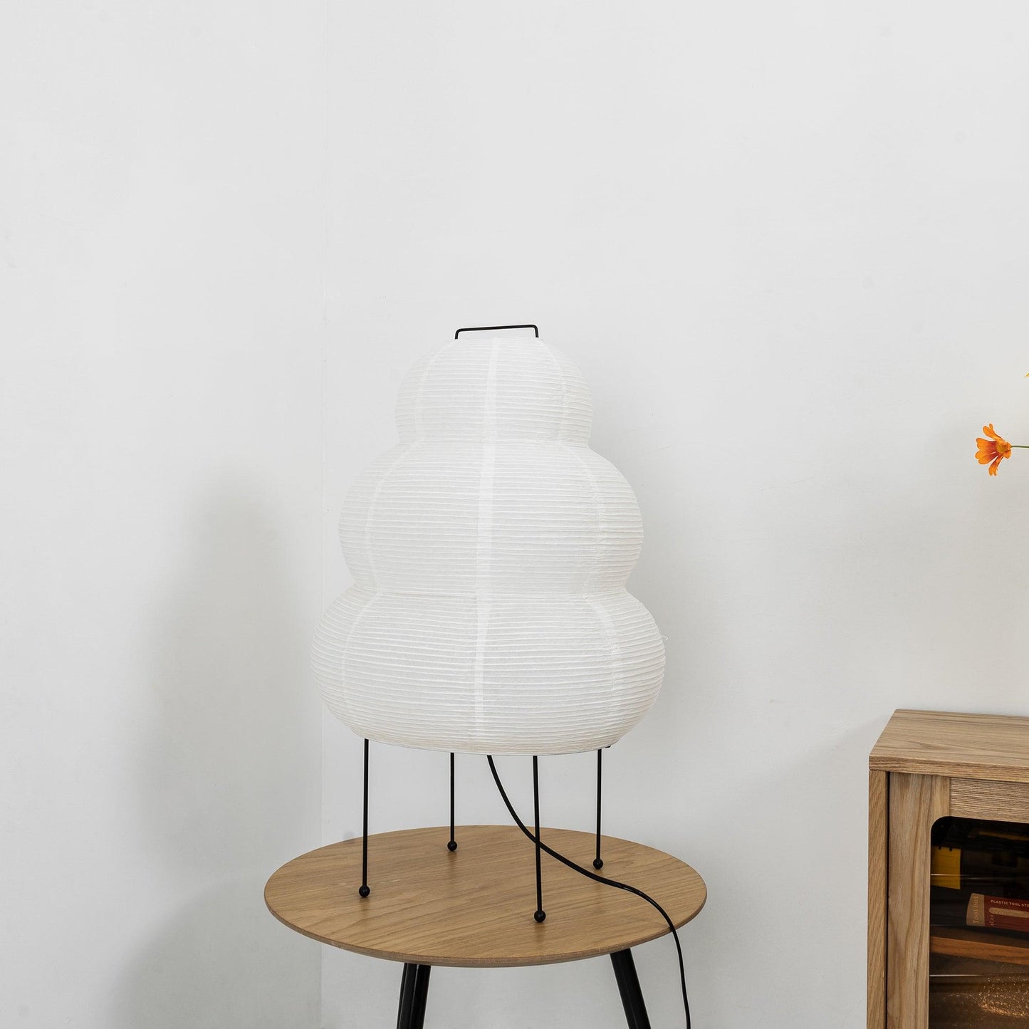 Kryntaleo | Japanese Ribbed Bamboo Silhouette Oriental Accent Table Lamp