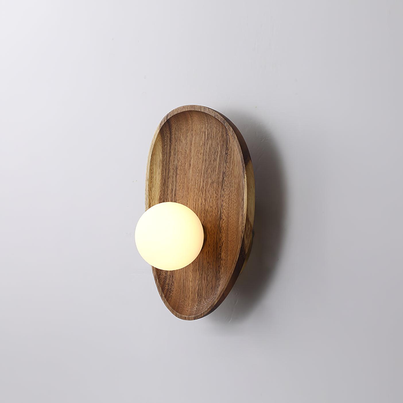 Merivane | Organic Texture Glass Timber Sconce Wall Light