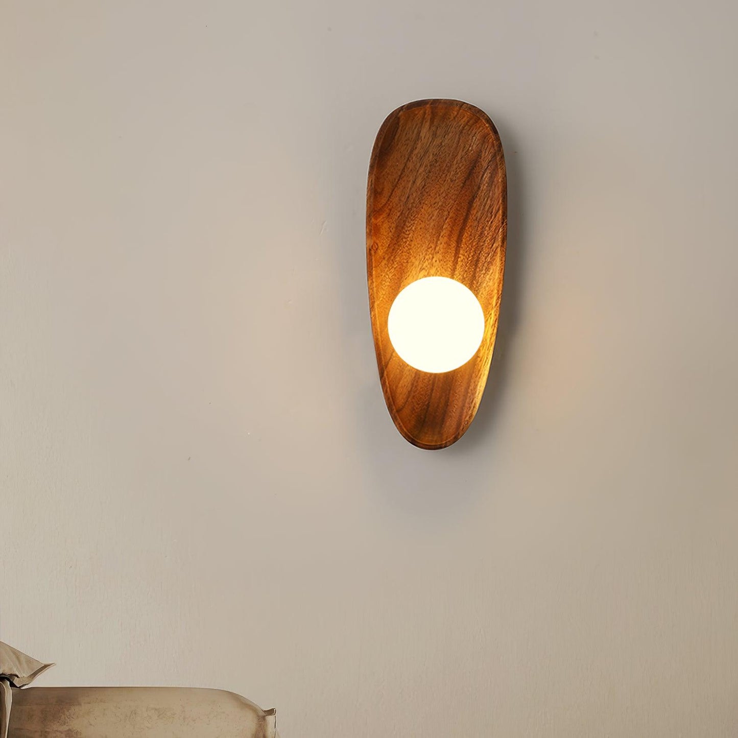 Merivane | Organic Texture Glass Timber Sconce Wall Light