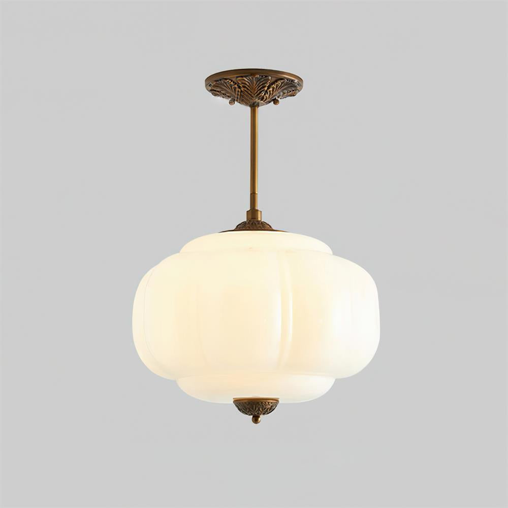 Vallis | Elegant Fluted Glass Semi Flush Mount Ceiling Light