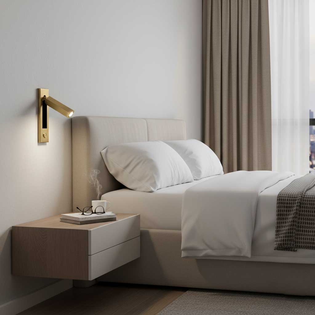 Vaelenor | Minimalist Concealed Retractable Bedside Reading Wall Light