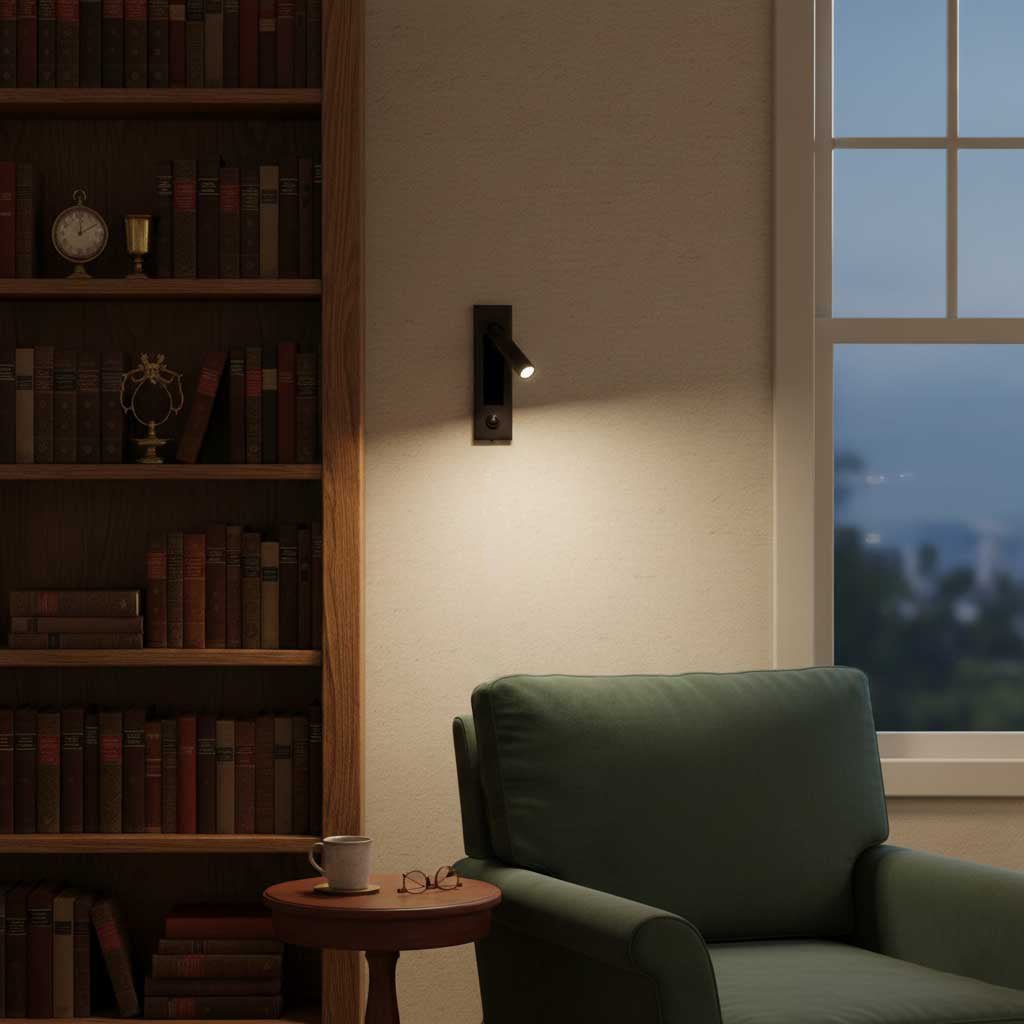 Vaelenor | Minimalist Concealed Retractable Bedside Reading Wall Light