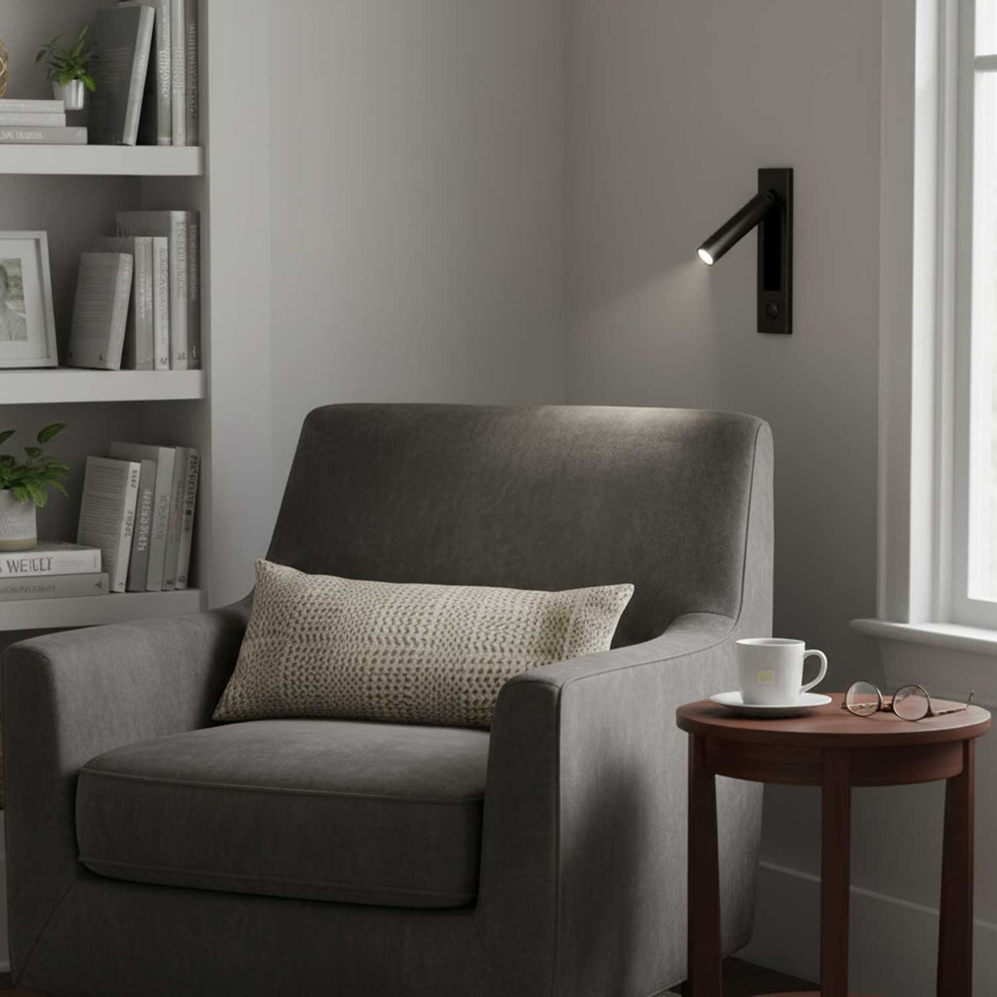 Vaelenor | Minimalist Concealed Retractable Bedside Reading Wall Light