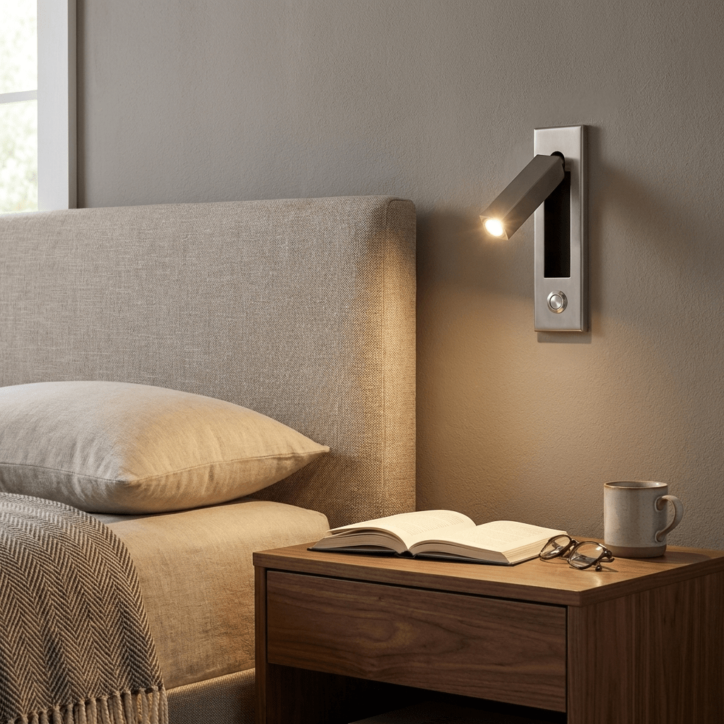 Vaelenor | Minimalist Concealed Retractable Bedside Reading Wall Light