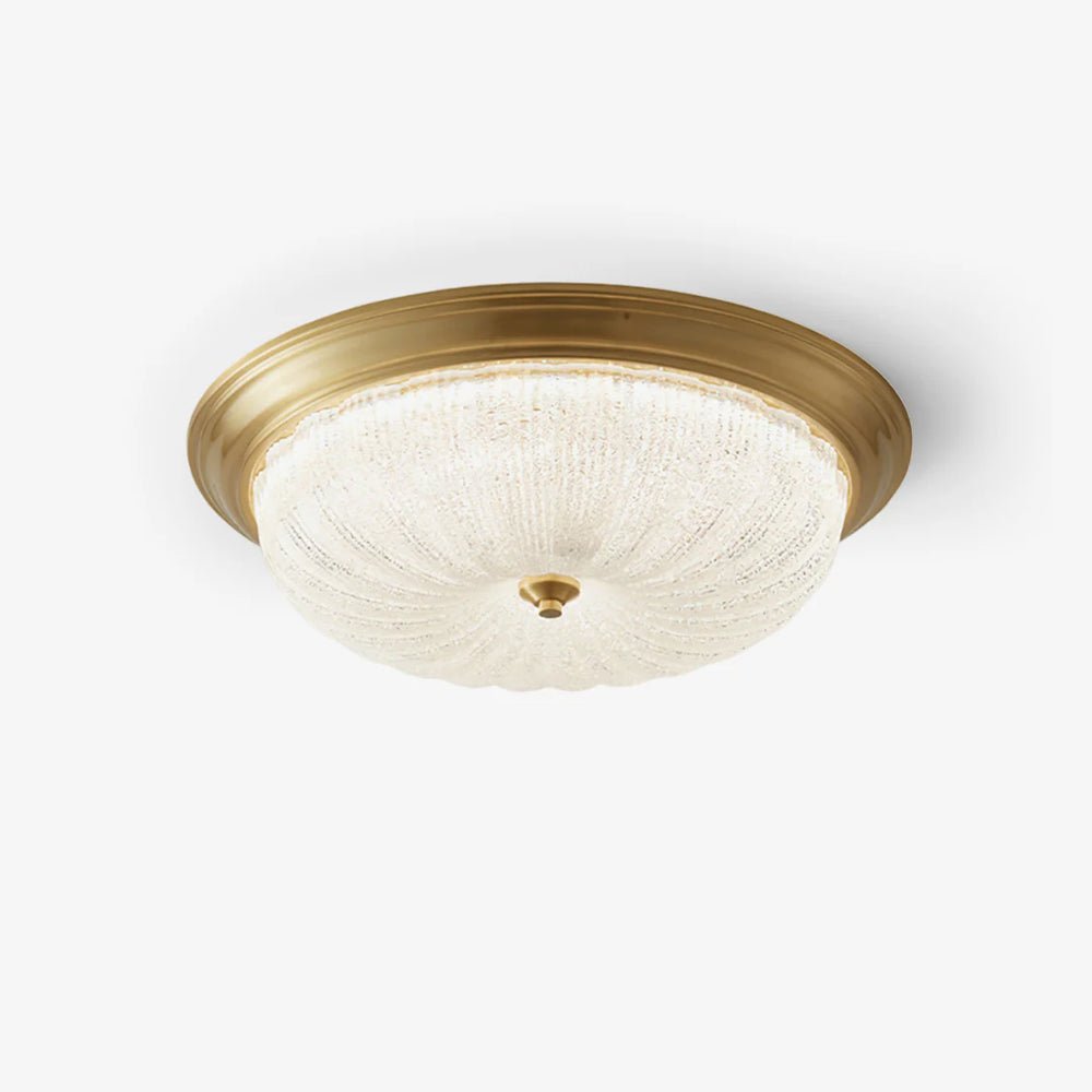 Elvore | Grand Ornate Frosted Glass Vaulted Flush Mount Ceiling Light
