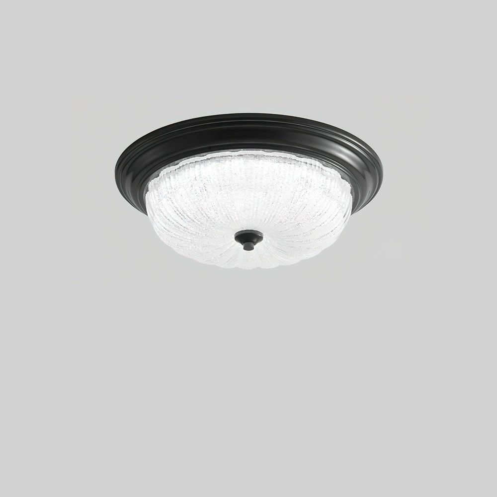 Elvore | Grand Ornate Frosted Glass Vaulted Flush Mount Ceiling Light