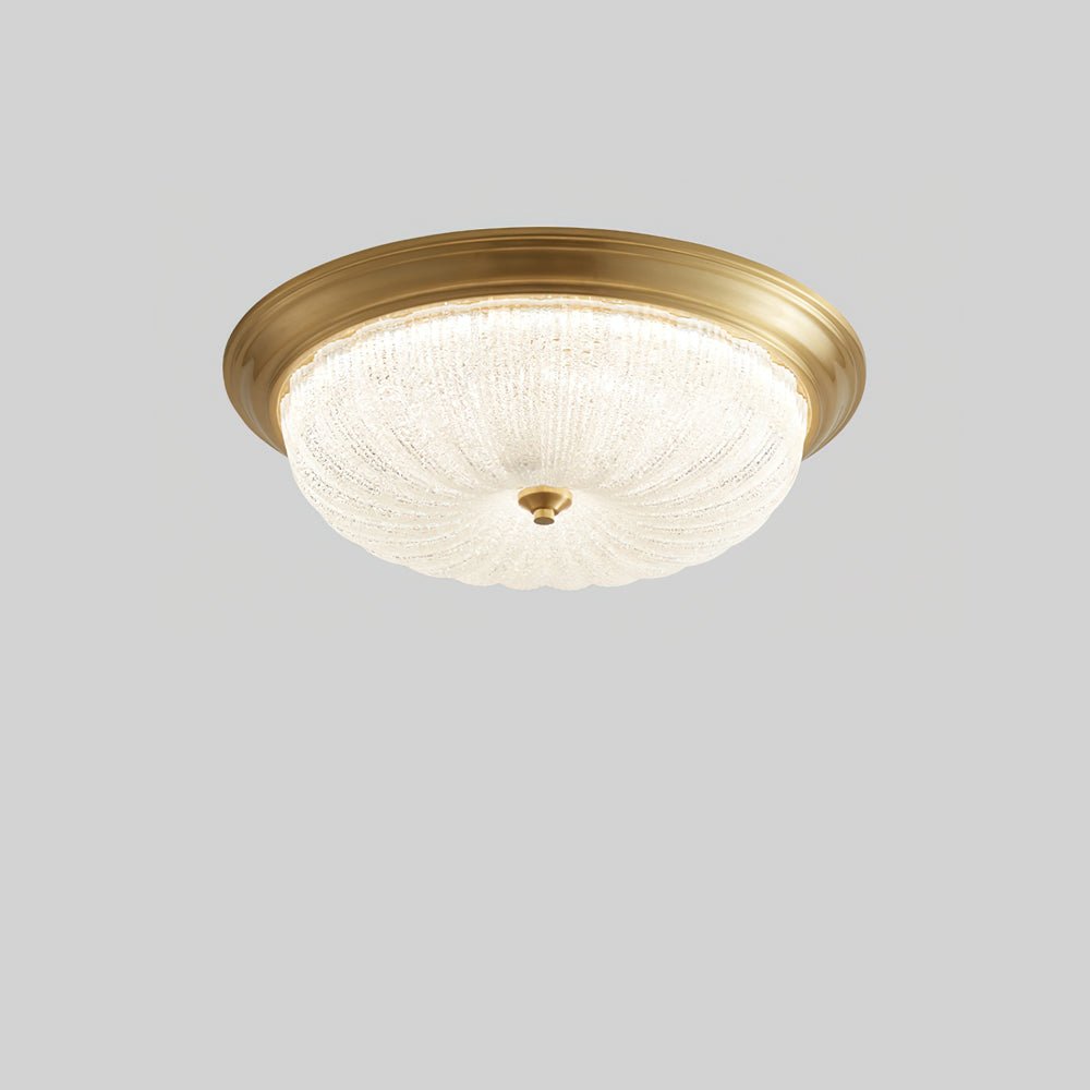 Elvore | Grand Ornate Frosted Glass Vaulted Flush Mount Ceiling Light