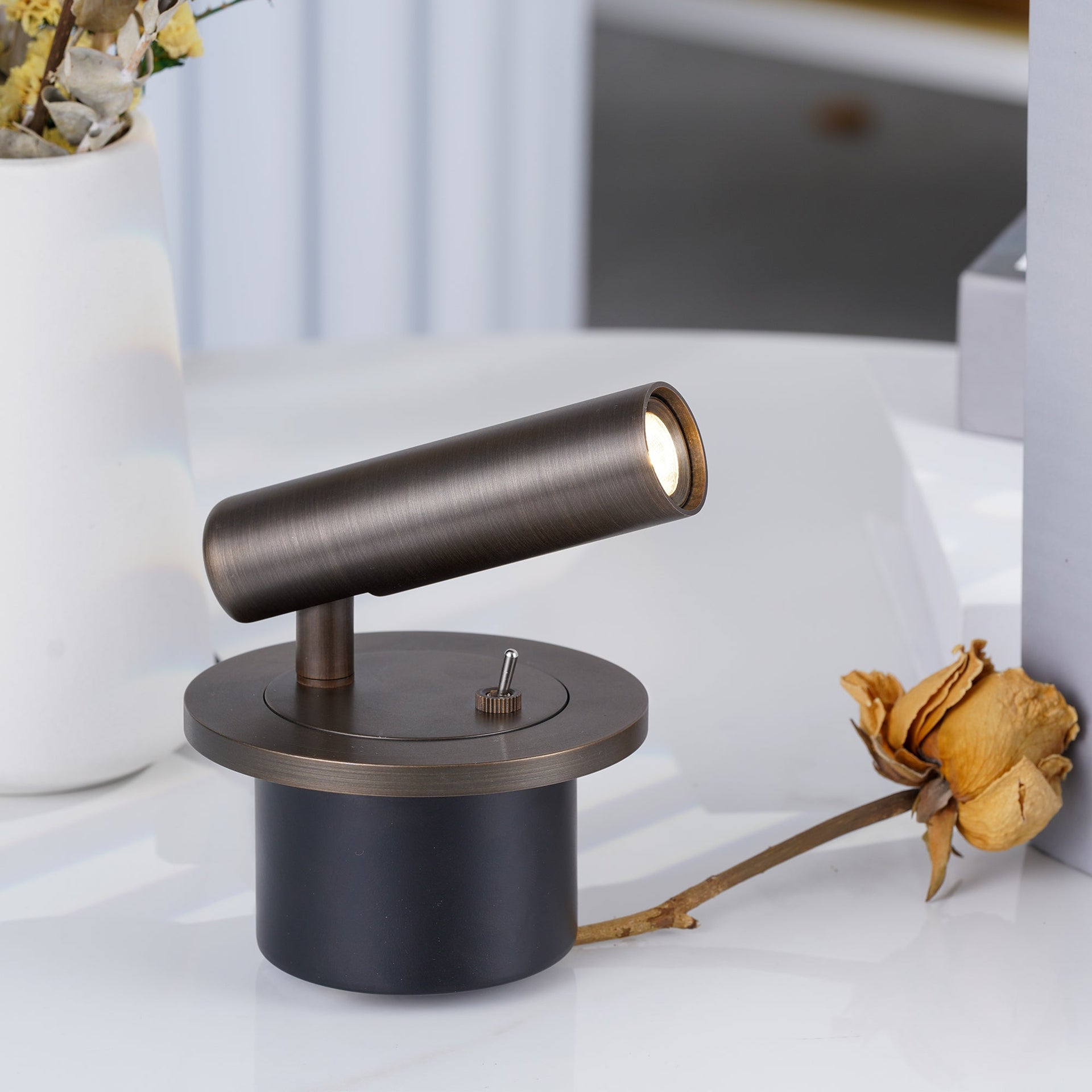 Evorne | Architectural Recessed Silhouette Bedside Reading Spotlight
