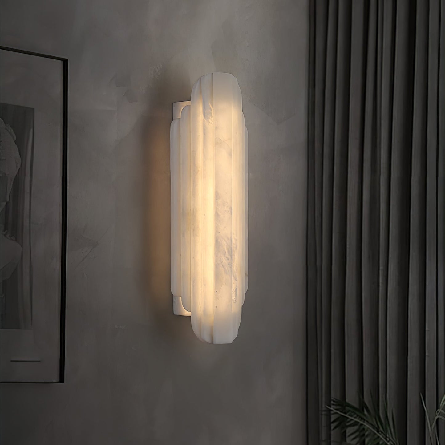 Aethelard | Art Deco Alabaster Pillar Architectural Wall Light