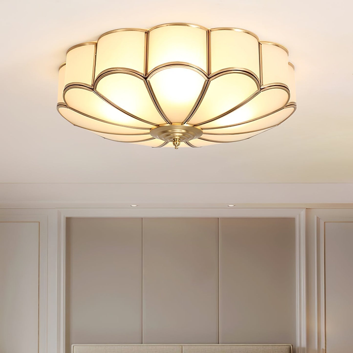 Novalux | Elegant Petal Design Frosted Glass Ceiling Light