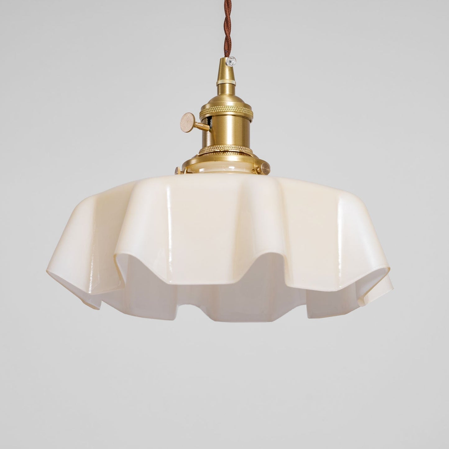 Kelvarna | Vintage Pleated Glass Fluted Pendant Light