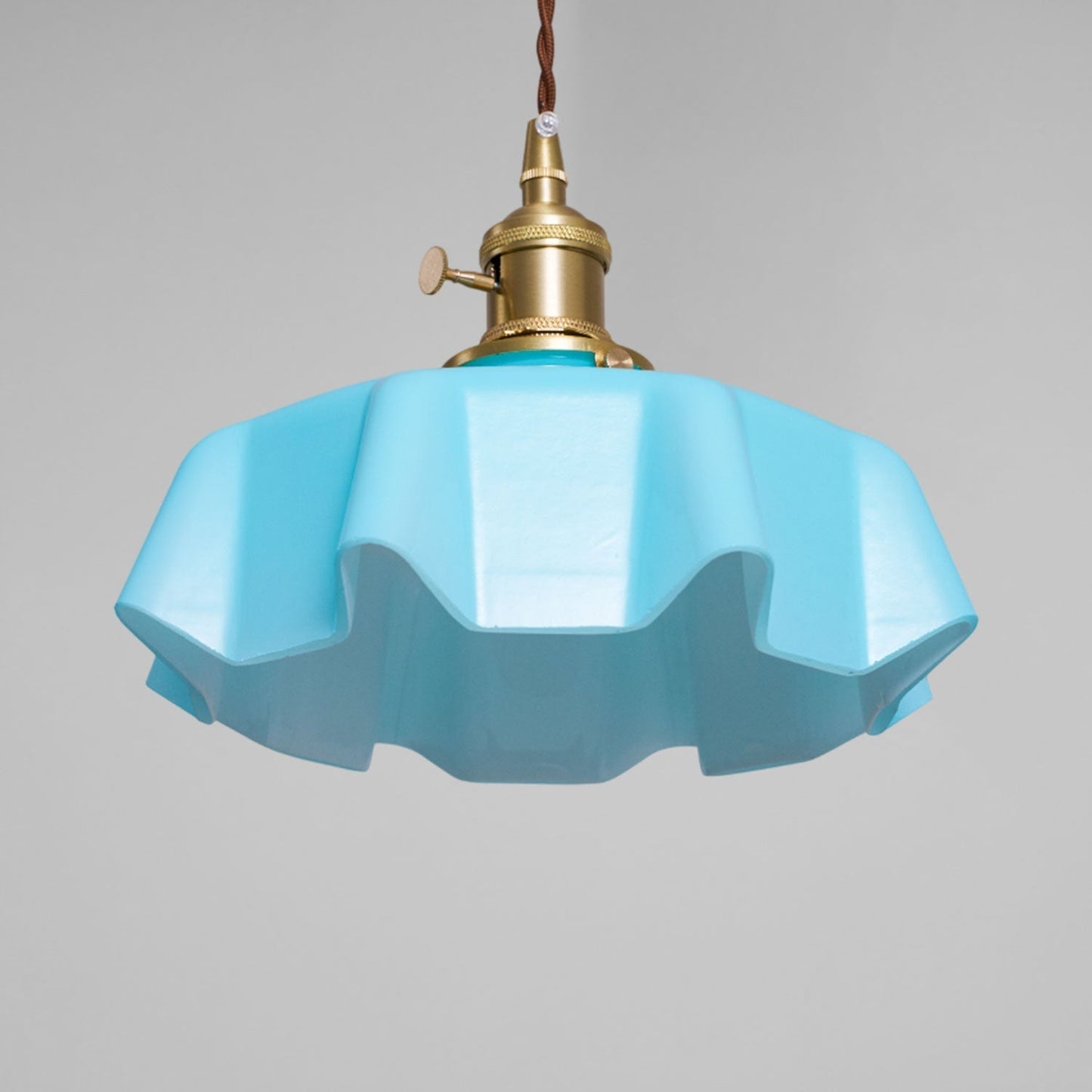 Kelvarna | Vintage Pleated Glass Fluted Pendant Light