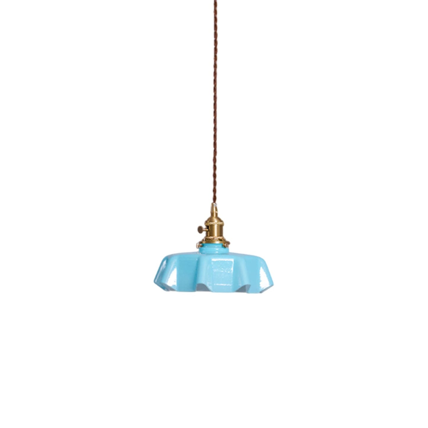 Kelvarna | Vintage Pleated Glass Fluted Pendant Light