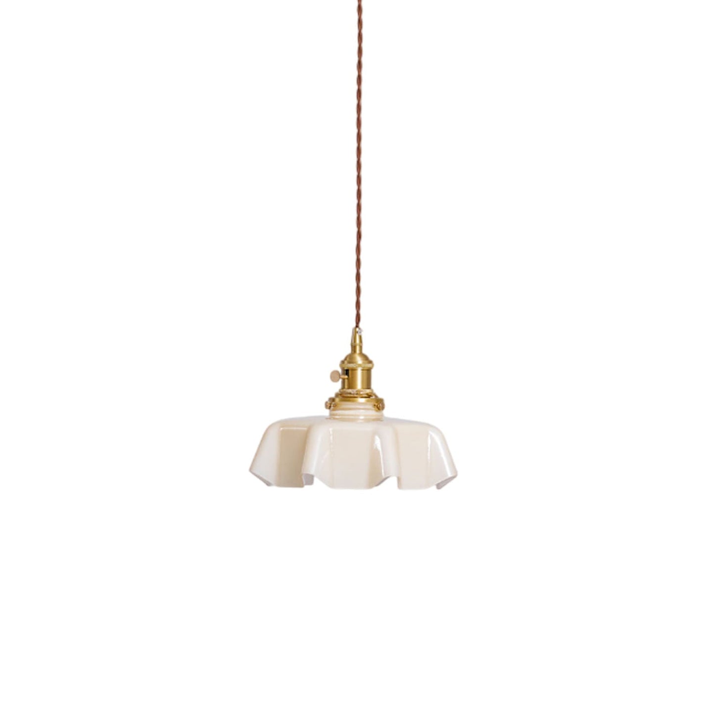 Kelvarna | Vintage Pleated Glass Fluted Pendant Light