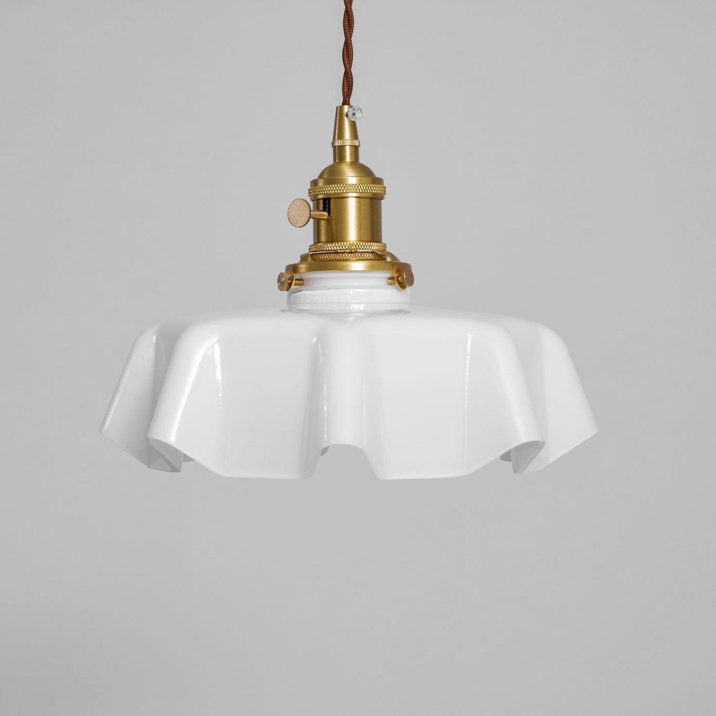Kelvarna | Vintage Pleated Glass Fluted Pendant Light