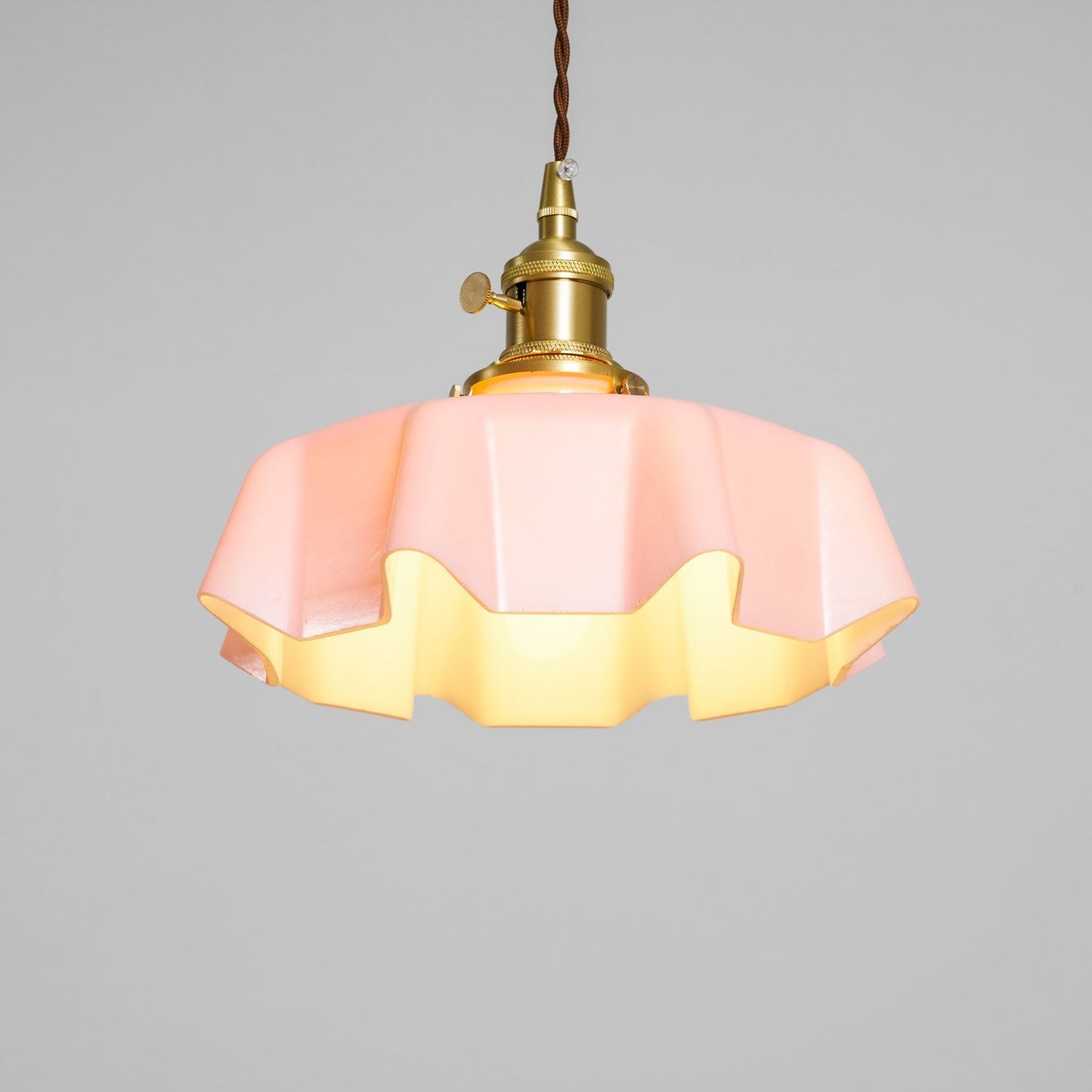Kelvarna | Vintage Pleated Glass Fluted Pendant Light