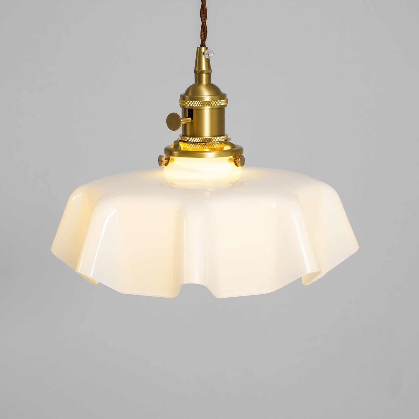 Kelvarna | Vintage Pleated Glass Fluted Pendant Light